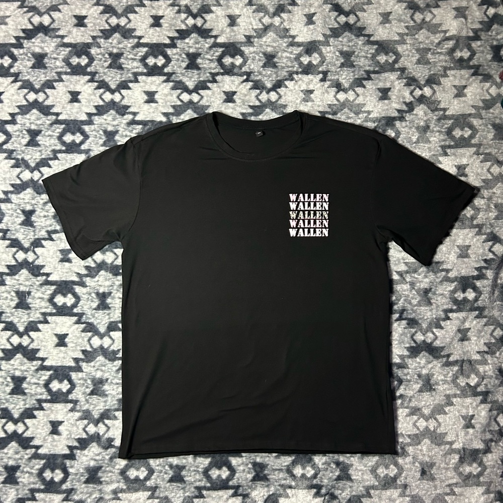 SHEIN Black Graphic Kids Tee Morgan Wallen Design
